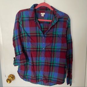 J. Crew Plaid Pullover Flannel